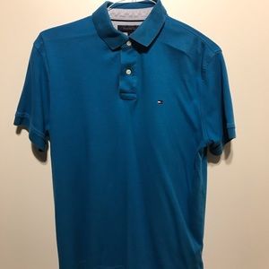 Tommy Hilfiger Men's Custom-Fit Ivy Polo - Blue M